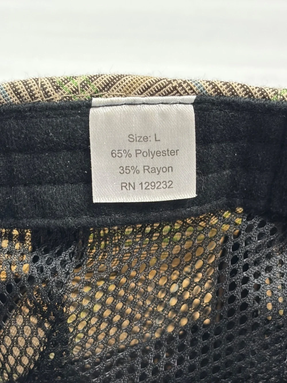 Paddy's Old Irish Whiskey Plaid Ivy Cap Flat Hat Mens Size L Glen Check Promo